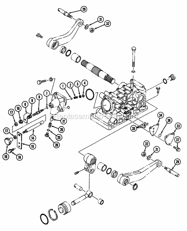 Hydraulic Lift (Part 2) Diagram and Parts List for 54A-443D100 Cub Cadet Lawn Tractor